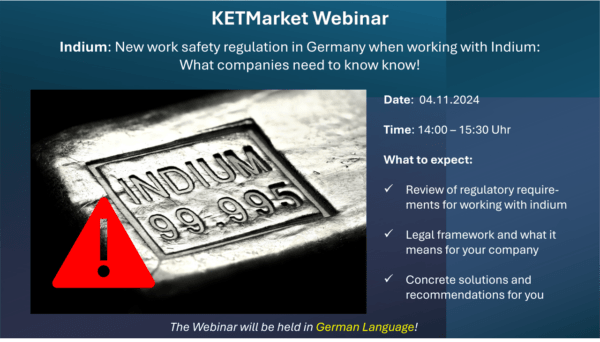 Webinar-Video - Indium: Neue Arbeitsplatzgrenzwerte und regulatorische Entwicklungen